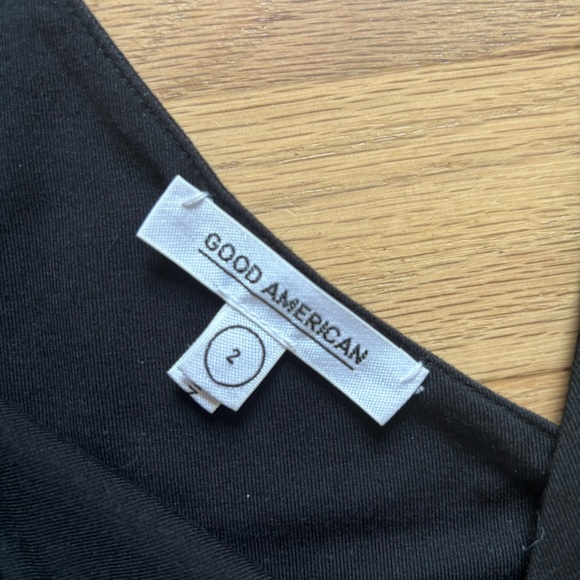 Good American size 2 (M) Black one shoulder bodycon midi dress - Picture 2 of 4